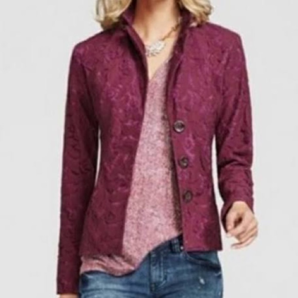 Purple Lace Suit, Frolic Jacket and Skirt, Size 6
